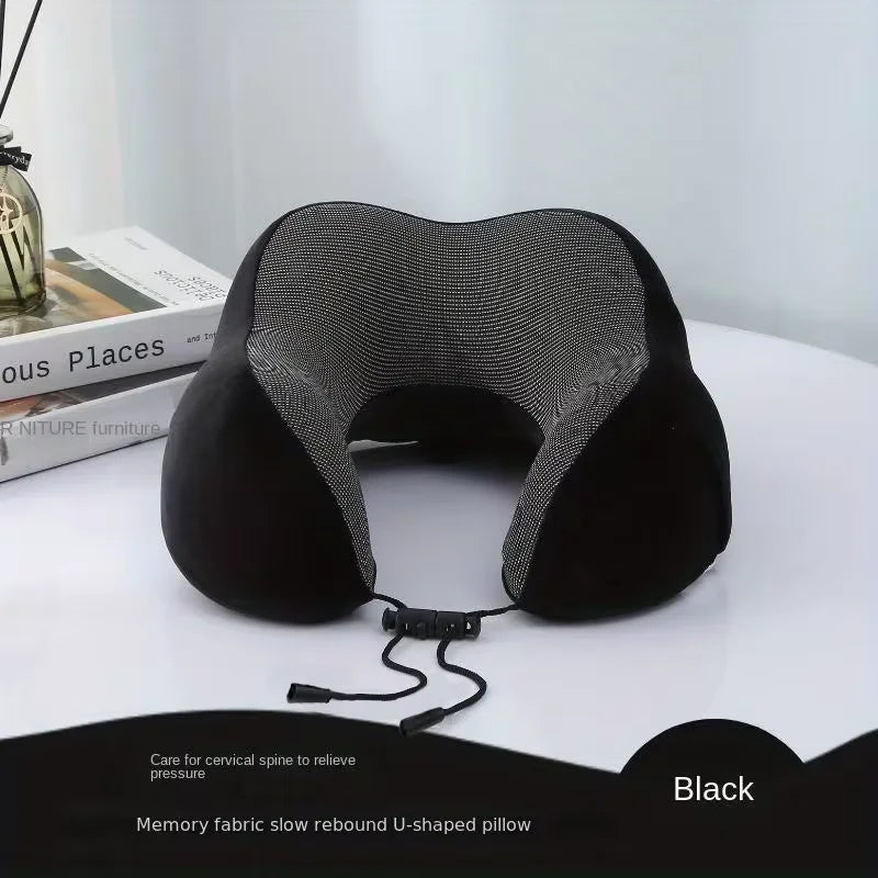 Memory Foam U Shaped Neck Pillow with Ergonomic Cervical Support