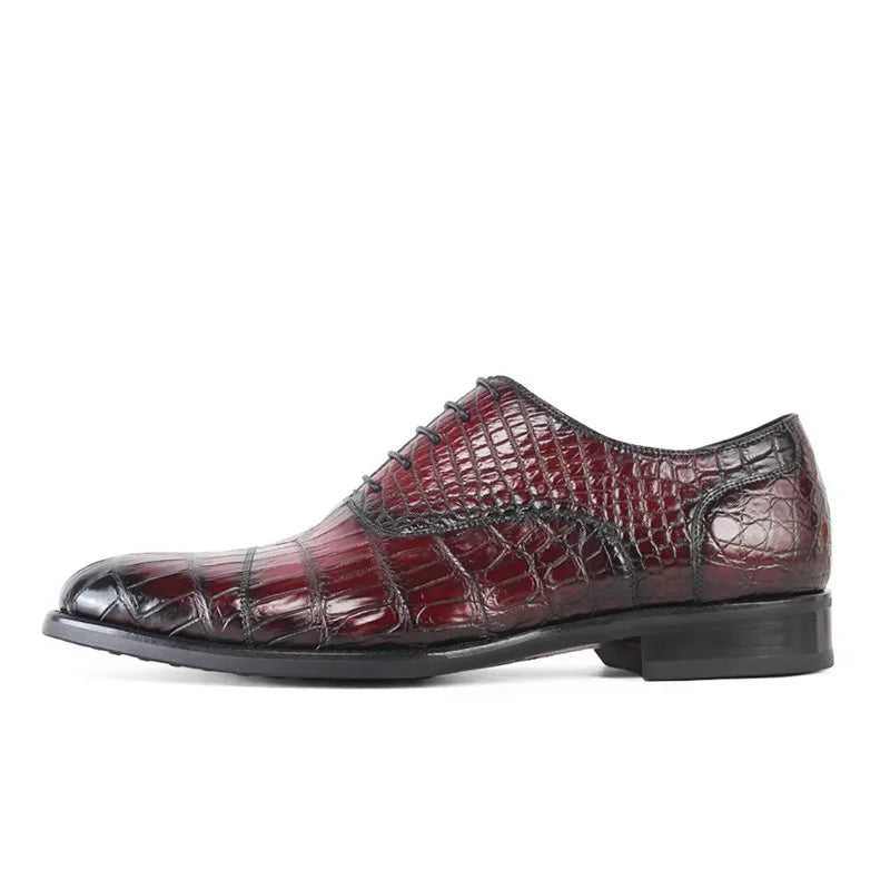 Zapatos de vestir para hombre de piel de cocodrilo - Duraderos, cómodos, transpirables y elegantes