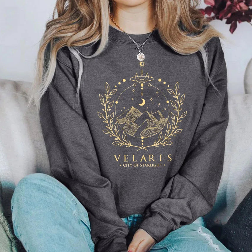 Velaris Sweatshirt a Court of Thorns and Roses Sarah J Maas Hoodie Night Court Sweater Velaris City of Starlight SJM Sweatshirts