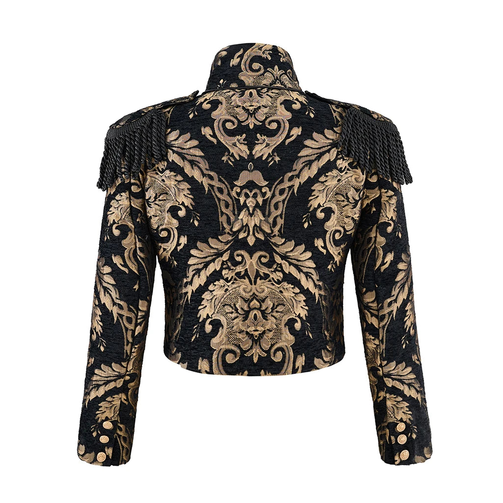 Victorian Women Renaissance Steampunk Brocade Colonial Jacket Set