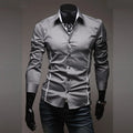 Slim Fit Mens Striped Shirts 2025 Long Sleeve Gray Male Striped Shirts Camisa Social Clothes Chemise Homme Camisas Para Hombre