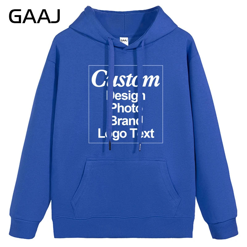 Custom Hoodie Cotton Sweatshirt Print Embroidery Brand Logo Text Photo Design Men Women Famliy Team Clothing 300g