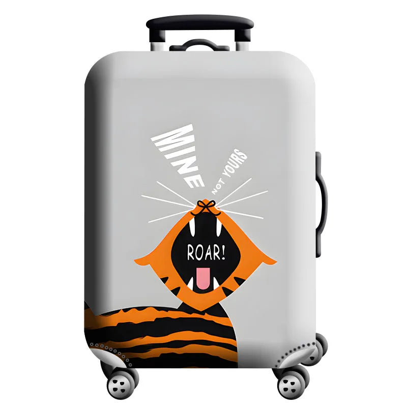 Thick Elastic World Map Luggage Protective Cover Zipper Suit for 18-32 Inch Bag Suitcase Covers Trolley Cover Travel Accessories
