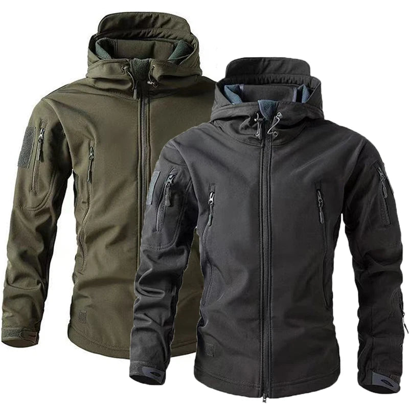 Chaqueta polar softshell para hombre, impermeable, cortavientos y térmica, tallas M-5XL