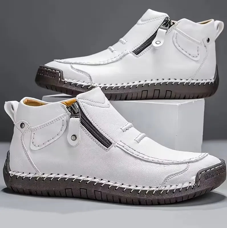 Men's Shoes Classic Handmade Leather Boots Fashion Outdoor Shoes for Men Ankle Boots Comfort Slip on Driving Shoes Men's Boots