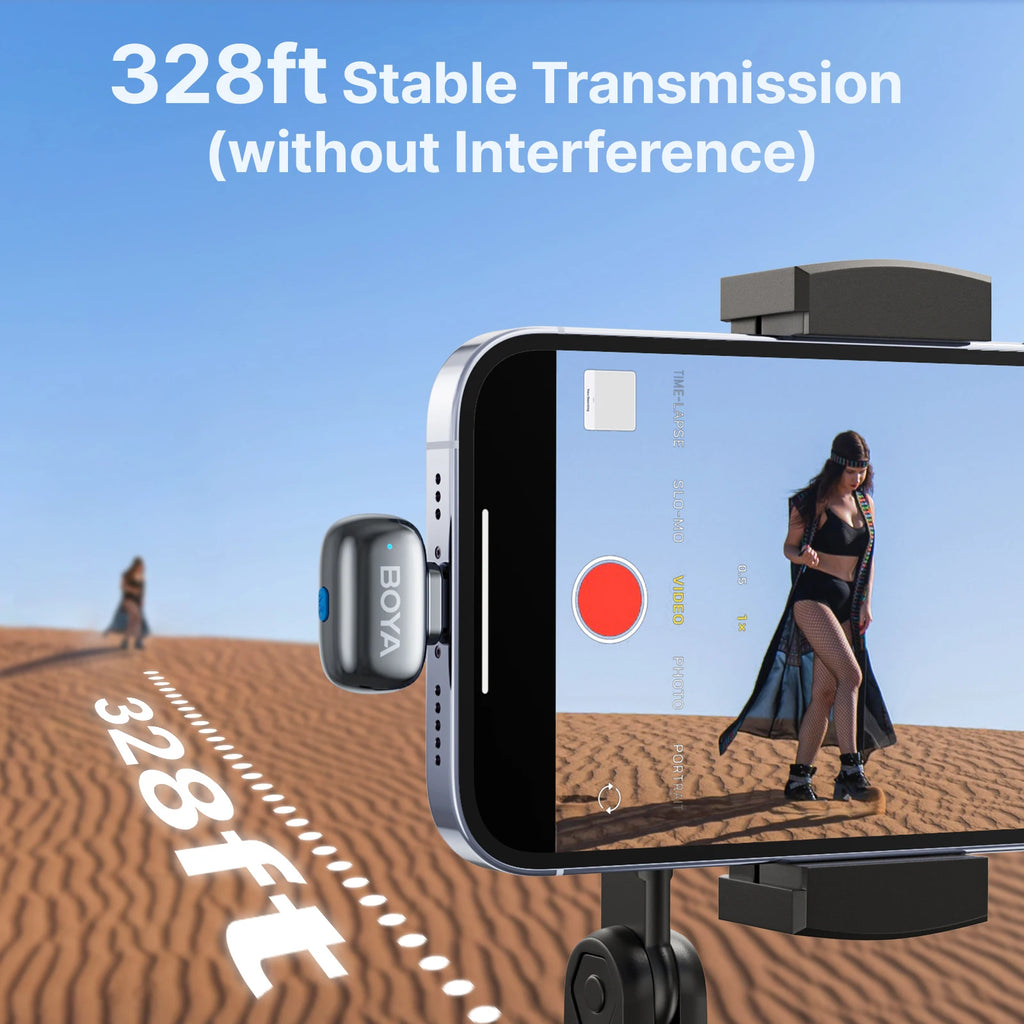 BOYA Mini 2 Wireless Lavalier Microphone with AI Noise Reduction