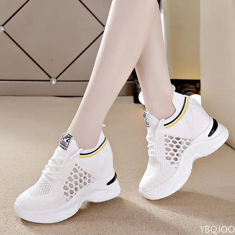 Small Size Spring and Autumn Fashionable Thick Soled Height Increasing Women's Shoes Versatile Casual and Comfortable Dad Shoes