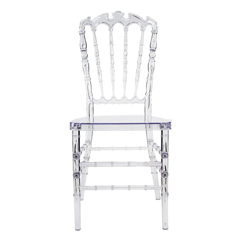 100 Pcs  Transparent Crystal Chiavari Detachable Acrylic Resin Funiture Wedding Chair for Wedding Moment or Hotel Party