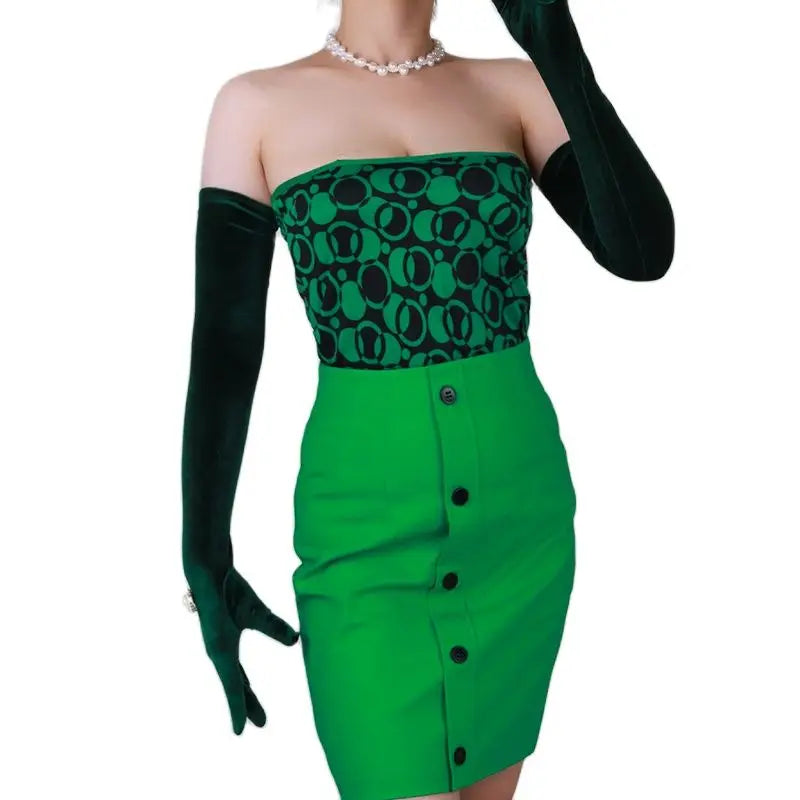 Guantes de terciopelo de 70 cm extralargos, negros, de ópera, para mujer, de terciopelo cisne de alta elasticidad, con pantalla táctil, guantes de noche para mujer WSR26