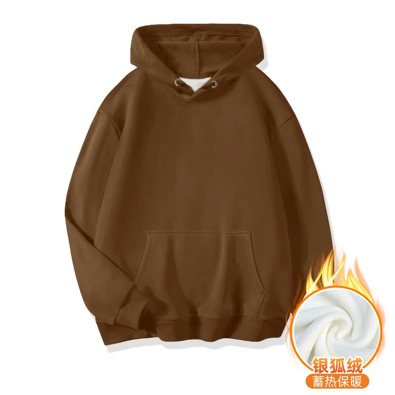 LEGIBLE Autumn Winter Oversize Hoodies Women Pulovers Hooded Thicken Warm Loose Hoodie Women Fleece Hoody Female