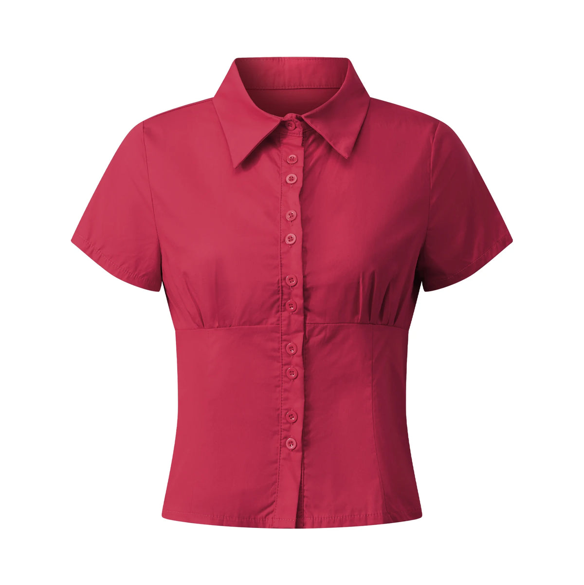 Chemise femme cintrée blanche en coton et polyester