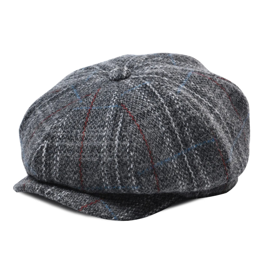 BOTVELA Wool Tweed Newsboy Cap Herringbone Men Women Gatsby Retro Hat 8 Panel Driver Flat Cap Black Brown Green Navy Blue Coffee