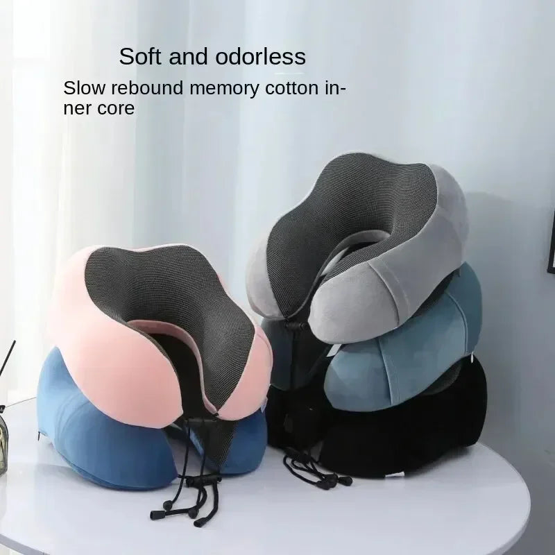 Memory Foam U Shaped Neck Pillow with Ergonomic Cervical Support