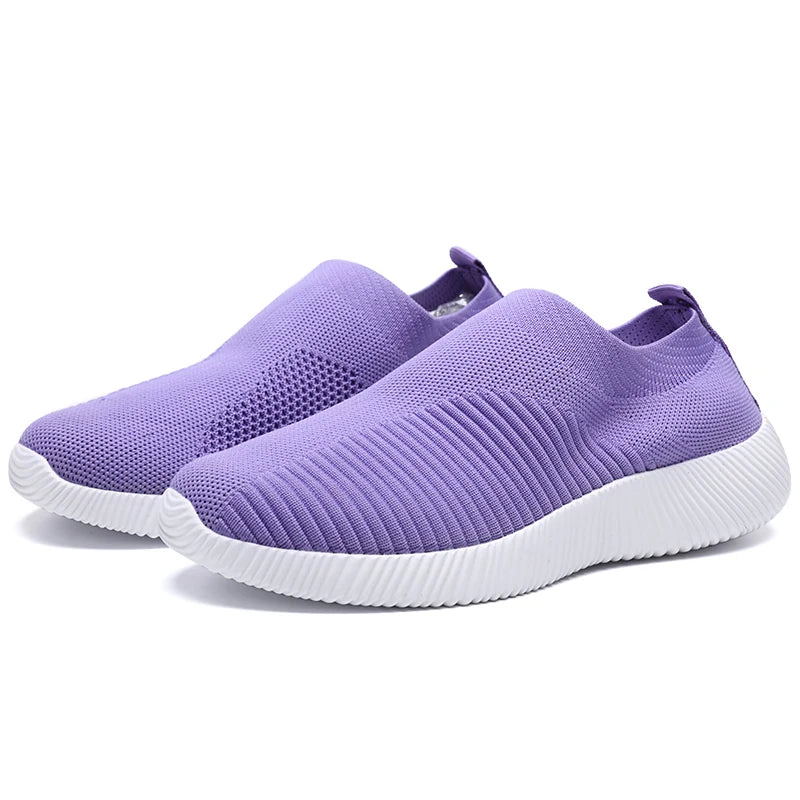 Moipheng 2023 Damskie trampki wulkanizowane, skarpetkowe sneakersy, letnie wsuwane płaskie buty damskie, mokasyny w dużych rozmiarach, buty do chodzenia