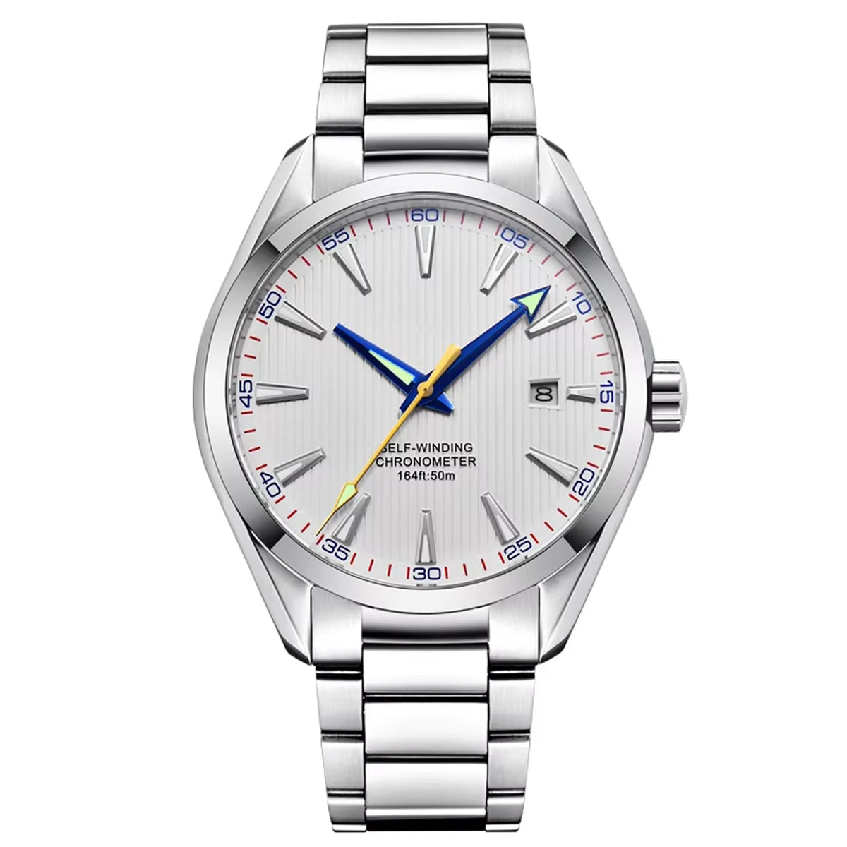 Custom Logo NH35 Automatic Mechanical Watch Male Watches Sapphire 41mm Men Stainless Steel Wristwatch Calendar Clock Date