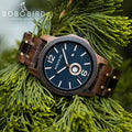 Wooden  Men's Watches BOBOBIRD New Fashion Japanese Movement Quartz Wristwatch Week Date Display Custom Name Brand Great Gift