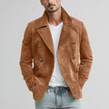 2026 Spring Autumn Fashion Vintage Jackets Men Solid Casual Turn Down Collar Retro Outwear Coats Male Daily Loose Blazer Jacket