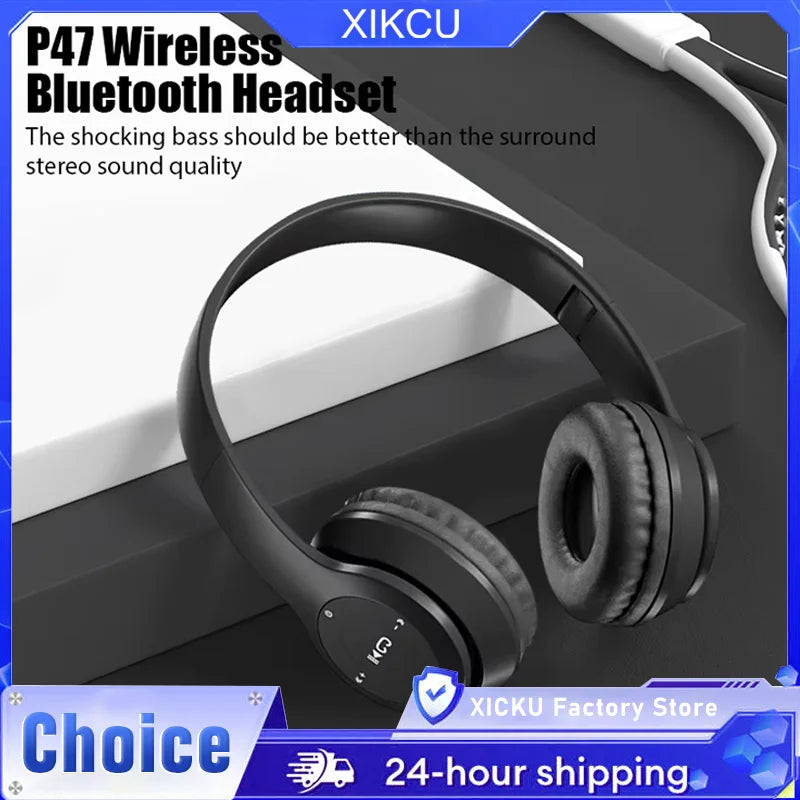 Bluetooth 5.0 Foldable Wireless Over-Ear Gaming Headphones
