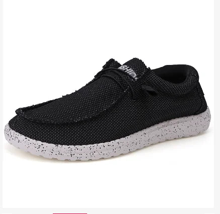 Men's Breathable Boat Shoes 2026 One Foot Shoes Loafers Casual Armor Shoe Lightweight Canvas Lace Up Loafers Zapatos Para Hombre