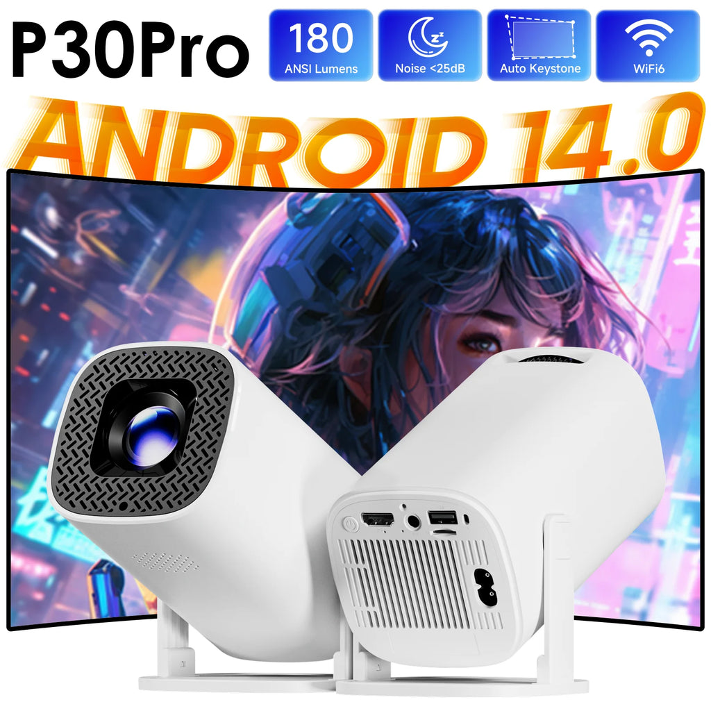 Miniproyector TOPSION P30PRO Android 14 720P WiFi6 Bluetooth 5.0