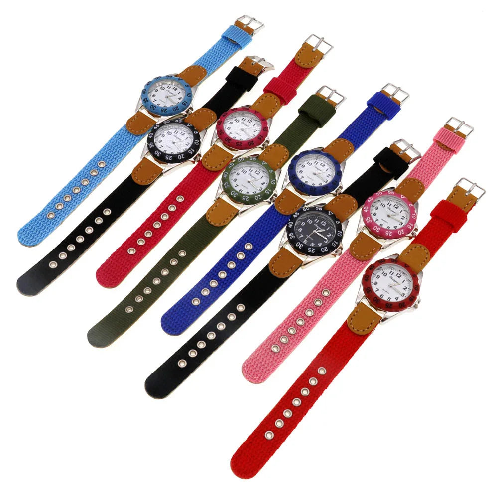 Reloj de alta calidad para niños, regalo para niños y niñas, reloj de pulsera de cuarzo para estudiantes que aprenden a decir la hora, reloj verde, regalos, dropshipping