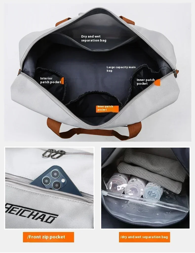 Large Capacity Oxford Travel Gym Bag with Shoulder Strap