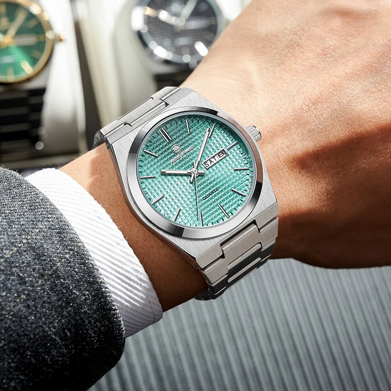 Customized Watch PAAZOMU Luxury Men Clock Fashion Luminous Waterproof Chronograph Date Watch for Man Quartz Men's Watches Reloj