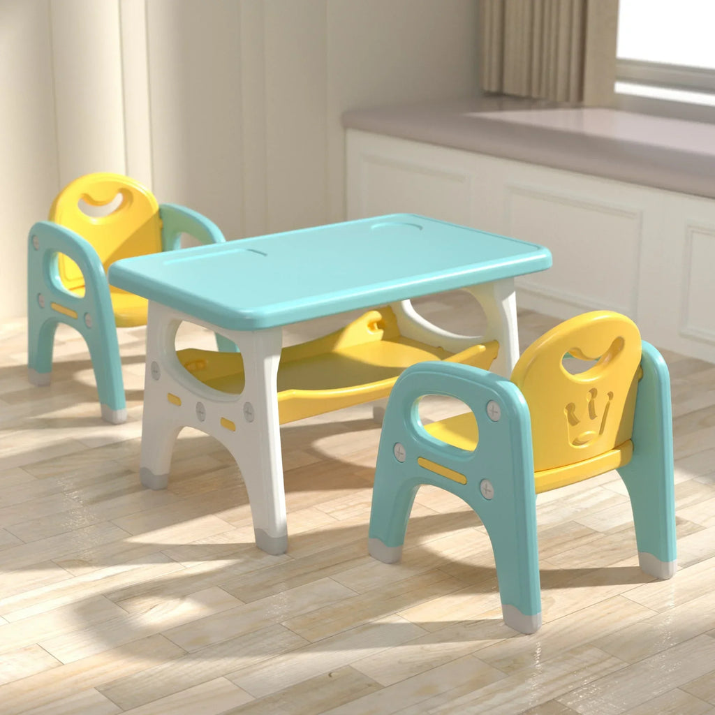 Learning Table and Chair Set for Kids Small Kindergarten Desk Baby Writing Table Plastic Play and Study Desk
