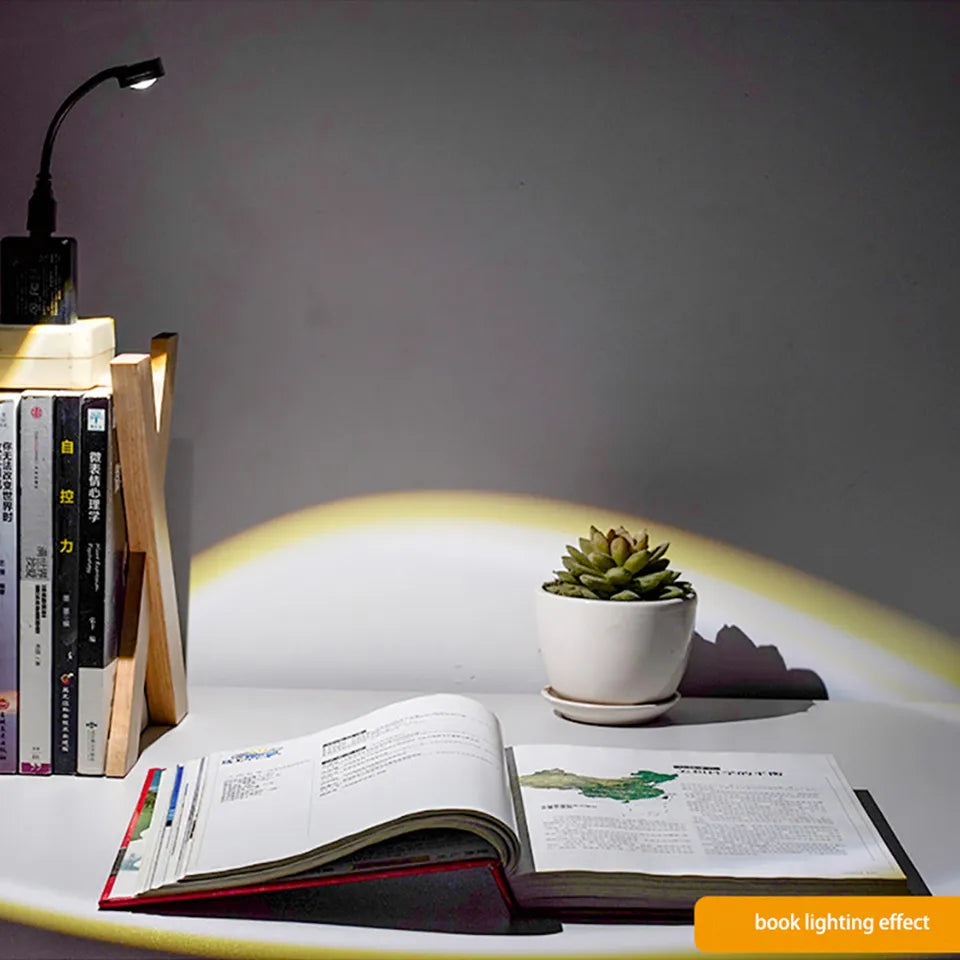 1x Lámpara de atardecer USB LED, proyector de luz nocturna de neón arcoíris para fotografía, iluminación de ambiente de pared para decoración de dormitorio, hogar, habitación, regalo