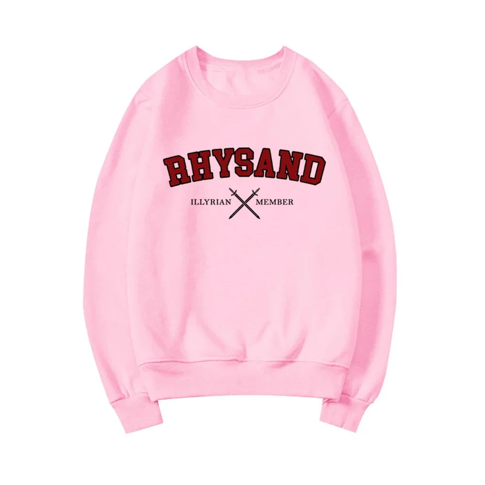 Rhysand ACOTAR Sweatshirt Feyre and Rhysand Hoodies Velaris Sweatshirt SJM Illyrian Member Pullover Bookish Hoodie Women Clothes
