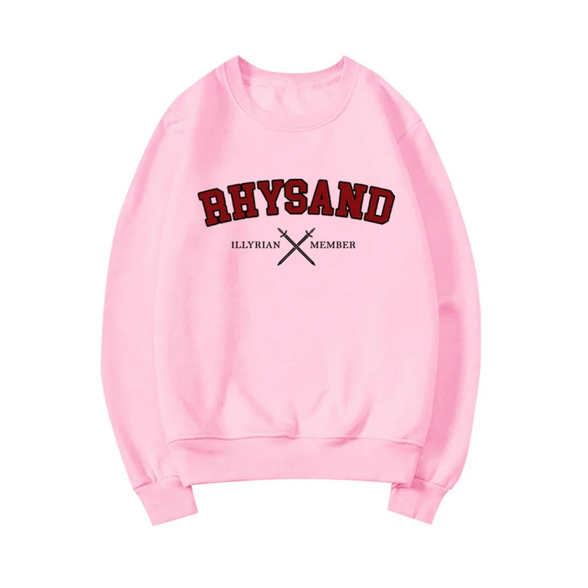 Rhysand ACOTAR Sweatshirt Feyre and Rhysand Hoodies Velaris Sweatshirt SJM Illyrian Member Pullover Bookish Hoodie Women Clothes
