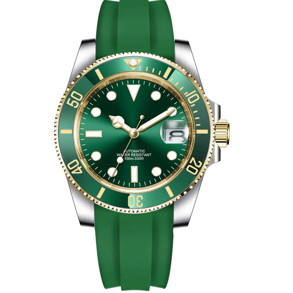 Custom Logo Luxury Sapphire Crystal NH35 Miyota Automatic Mechanical Watch Rose Men's Watch 10Bar Swimming Date Male Clock