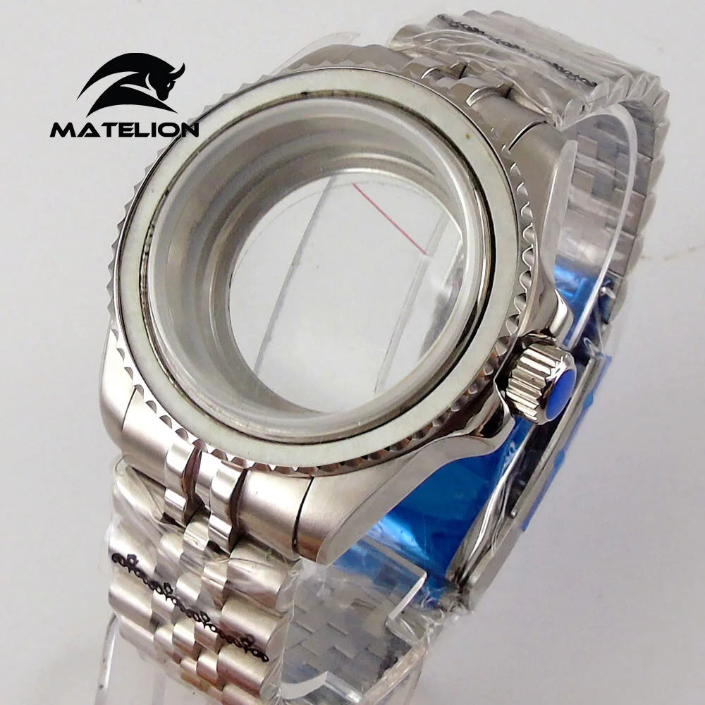 Koperta do zegarka Matelion 200M do nurkowania 40mm, pasuje do mechanizmów NH35 NH36 NH34 GMT ETA 2824 PT5000, bransoleta typu Jubilee, szkło szafirowe, zapięcie przesuwne