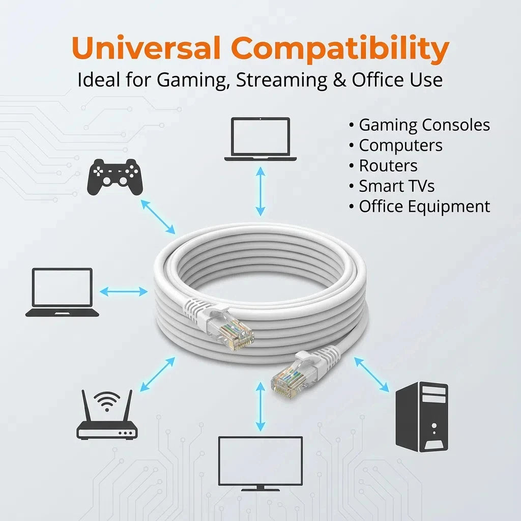 Cat6 Ethernet Cable UTP RJ45 LAN Network Cord 0.5-50m