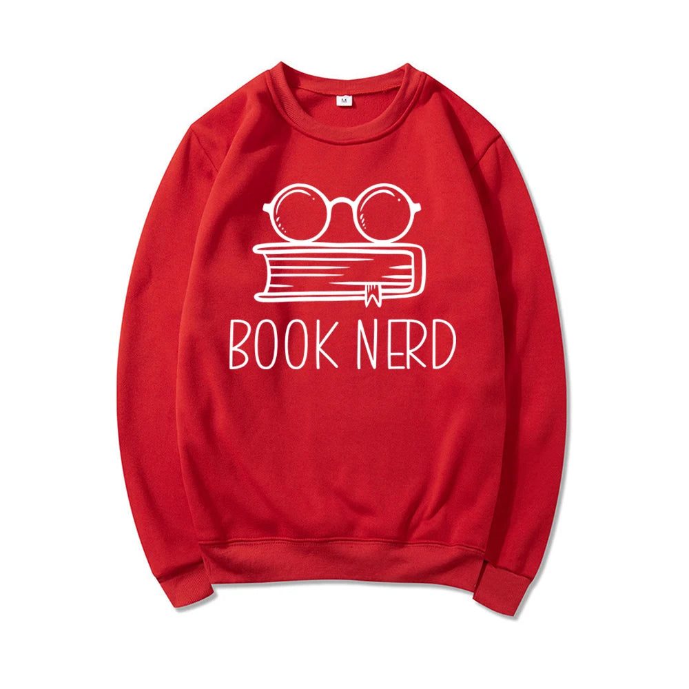 Book Nerd Sweatshirt Skeletons Book Lover Hoodie Unisex Long Sleeve Crewneck Sweatshirts Reading Hoodies Librarian Casual Tops