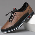 New Men's Leather Flat Casual Shoes Soft Sole Slip on Loafers Business Formal Shoes for Men Custom Casual Shoes