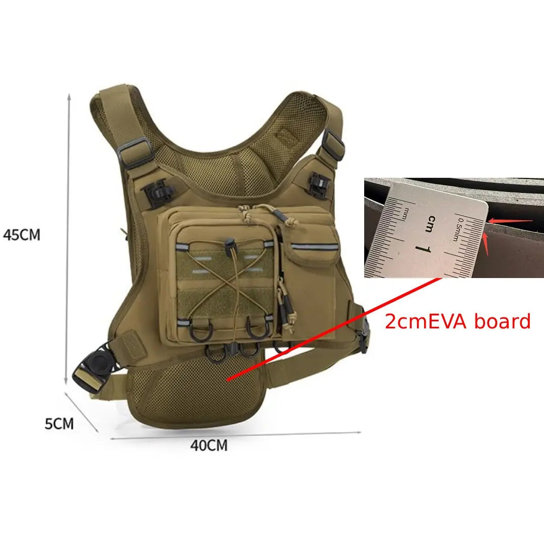 Multi-Functional Tactical Chest Pack Hydration Backpack for Men