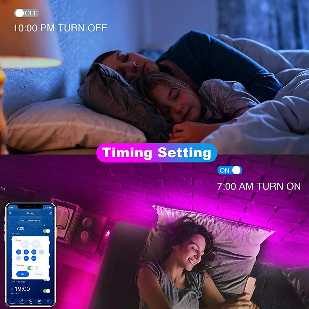 Bluetooth LED Strip Lights SMD 5050 Flexible Ribbon with App Control