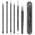 6pcs/Set Acne Removal Needle and Clip Stainless Steel Tool Blackhead Removal Blemishes Facial Skin Care Beauty Facial Pore Clean