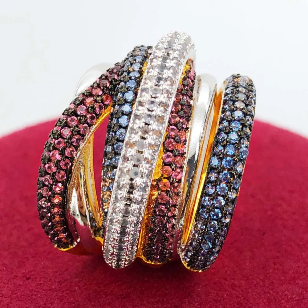 GODKI Monaco Design Luxury Statement Stackable Ring for Women Wedding Cubic Zircon Engagement Dubai Punk Bridal Top Finger Rings