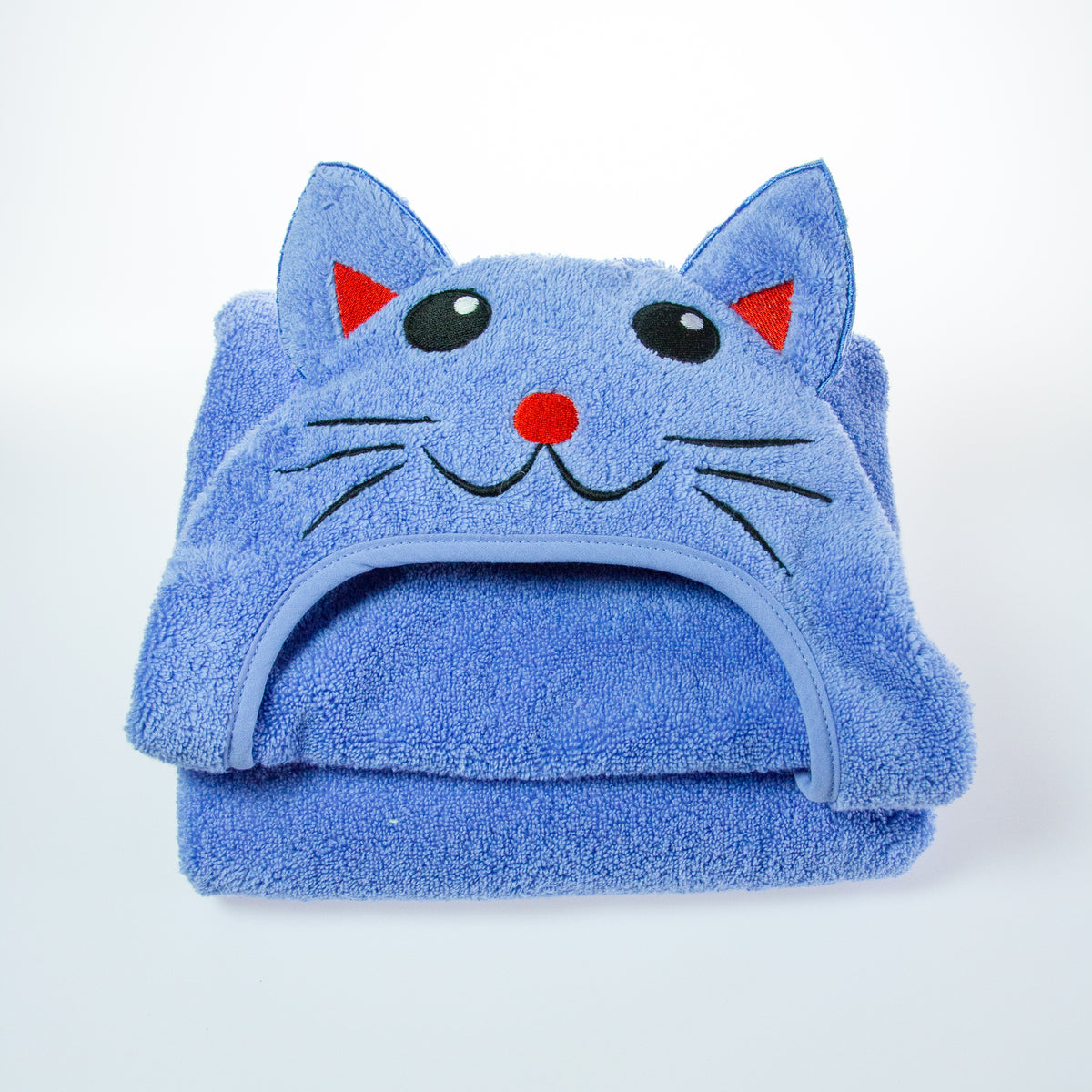Toalla turca de algodón con capucha y diseño de gato: Niño pequeño