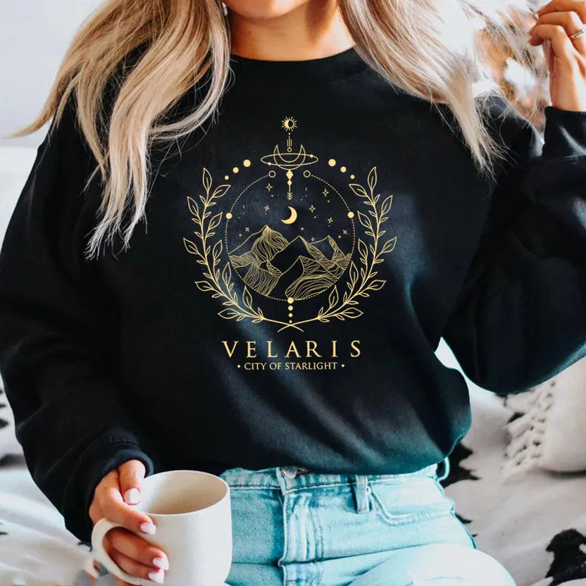 Velaris Sweatshirt a Court of Thorns and Roses Sarah J Maas Hoodie Night Court Sweater Velaris City of Starlight SJM Sweatshirts