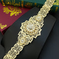 Sunspicems Gold Color Moroccan Caftan Belt for Women Dress Waist Chain Belt Arabic Bride Wedding Jewelry Robe Sash Body Chain