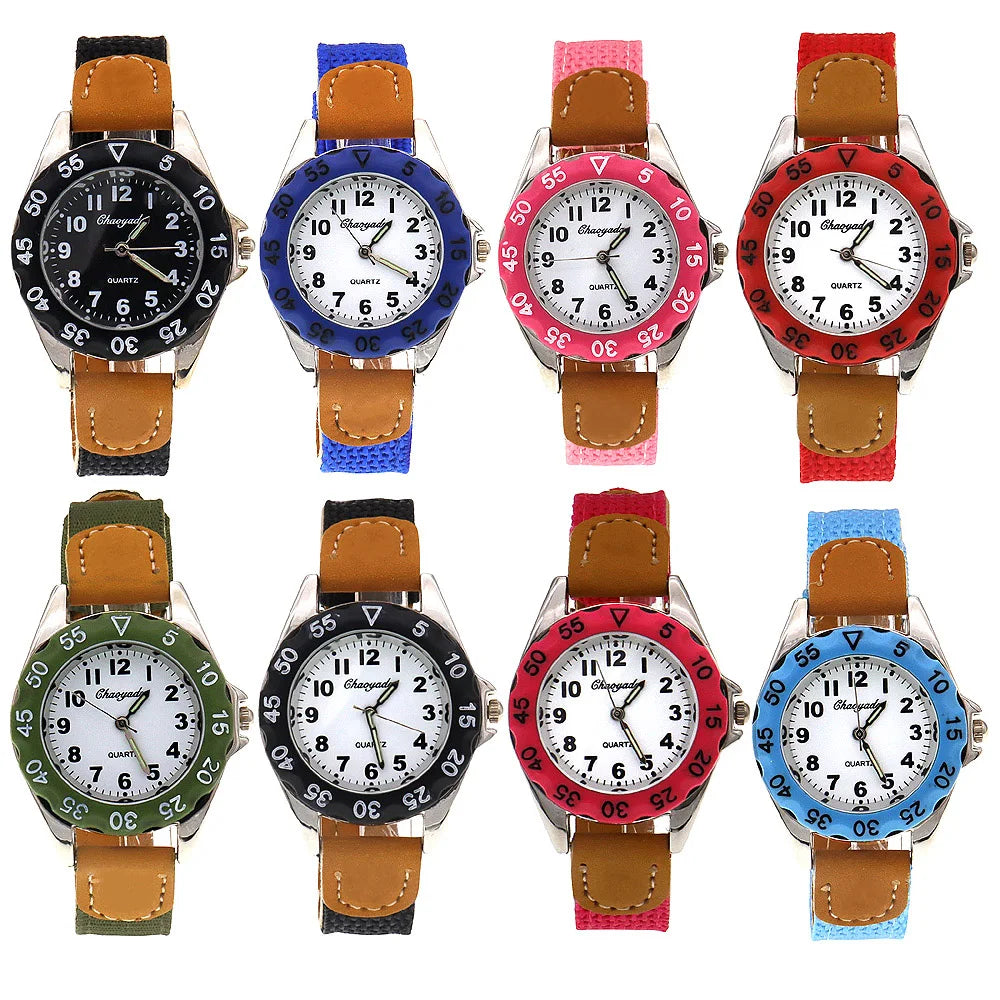 Reloj de alta calidad para niños, regalo para niños y niñas, reloj de pulsera de cuarzo para estudiantes que aprenden a decir la hora, reloj verde, regalos, dropshipping