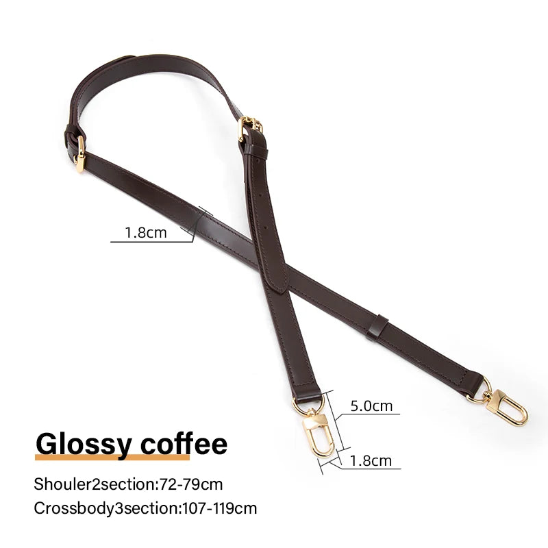 CRAZYSMITH Bag Strap for LV Speedy Shoulder Straps Genuine Leather Long Replacement Adjustable Crossbody Belts Bag Accessories