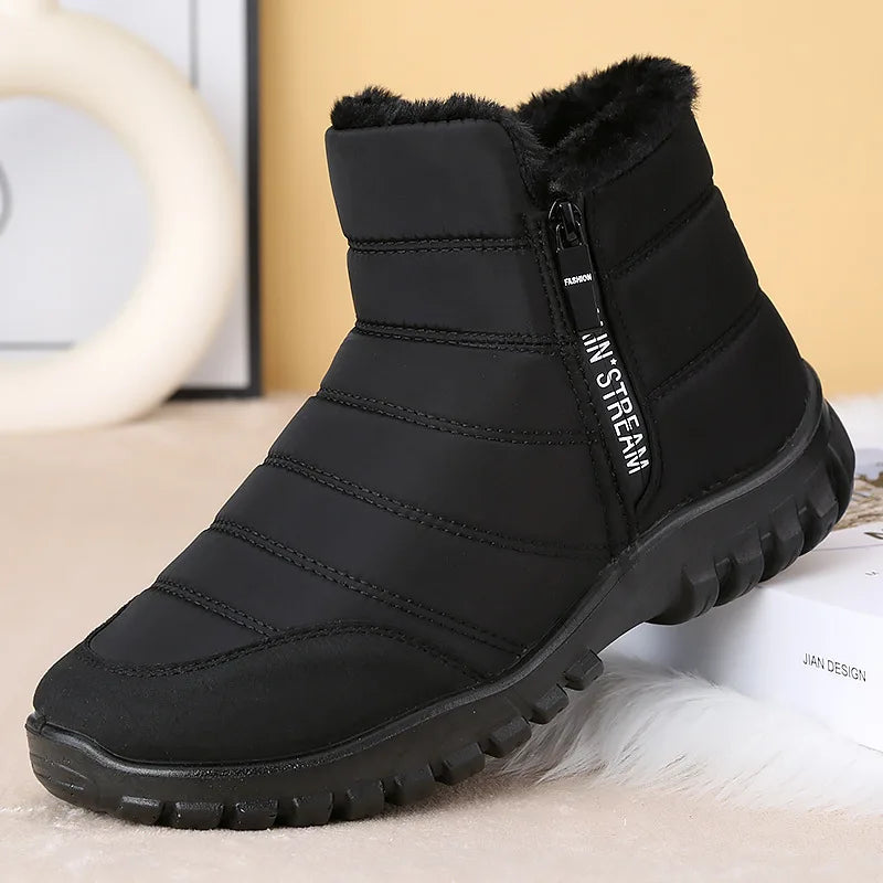 Vinterkängor för män, vattentäta, halkfria, varma, fodrade, stora storlekar, unisex-modell