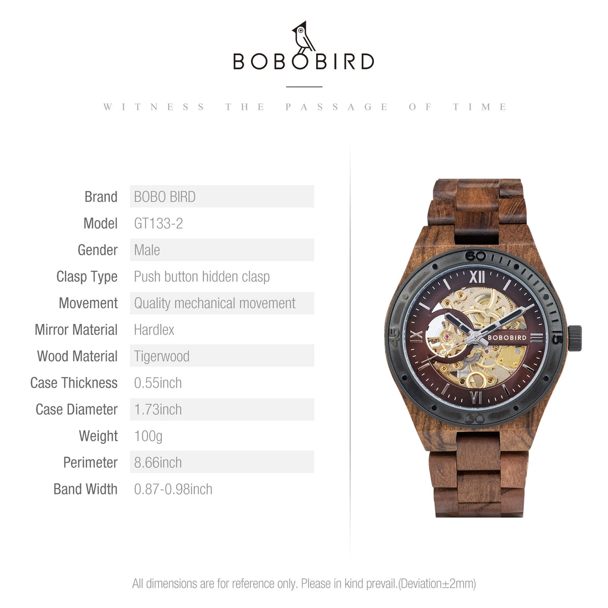 Custom Men's Watches With Automatic Movement Mechanical Wrist Watches From BOBO BIRD the Hottest Gifts for Father's Day