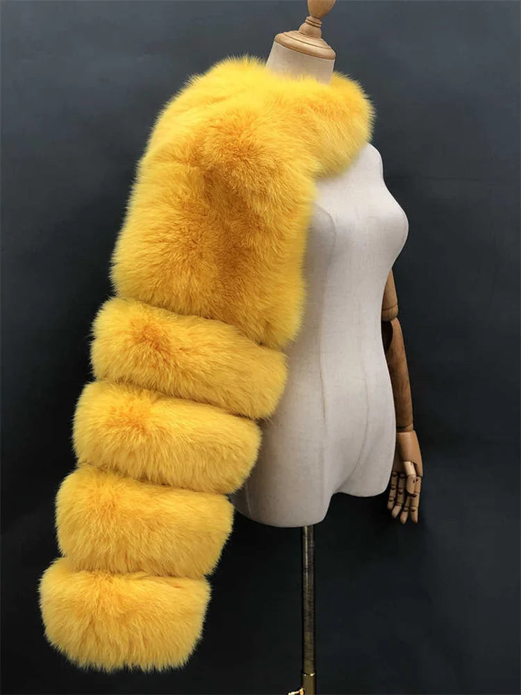 Vêtements d'hiver chauds 2022 manteaux en fausse fourrure rose noir femmes haut court à manches longues vestes en fausse fourrure gris blanc pour femmes en gros
