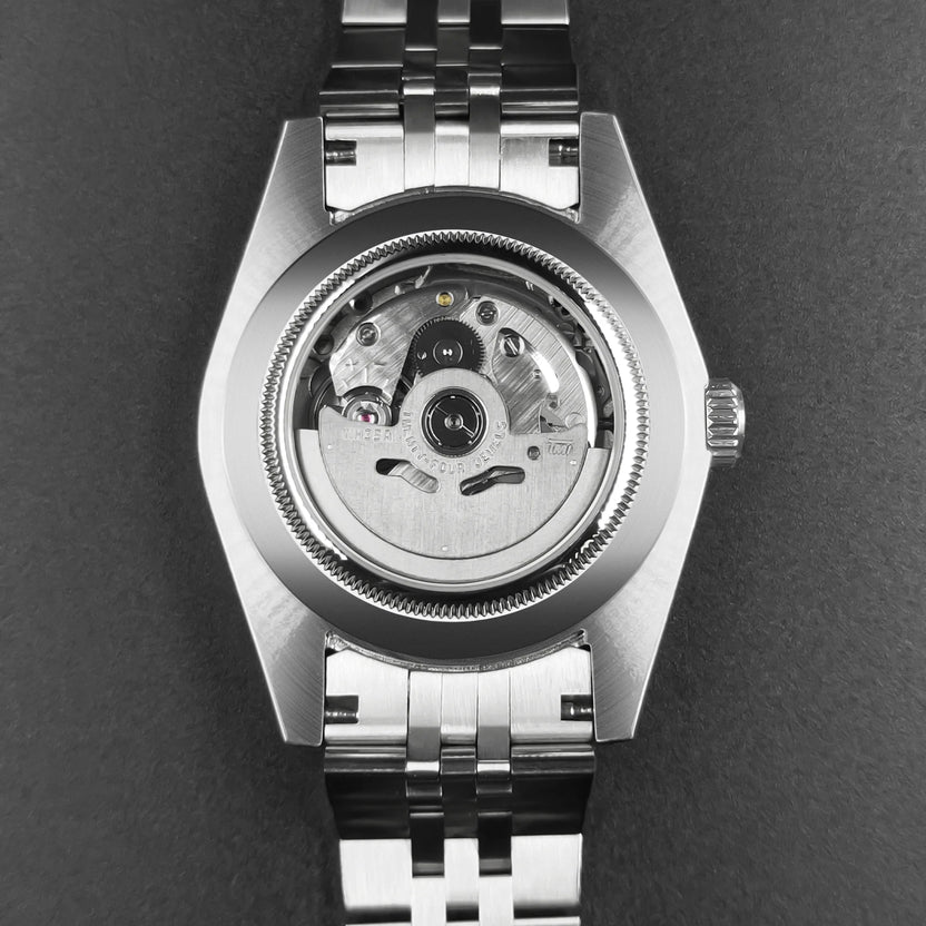Męski zegarek z personalizowanym logo, mechanizm NH35, 36mm/39mm, szafirowe szkło, złoty zegarek, mechaniczny zegarek na rękę, wodoszczelność 100M, Reloj Hombre