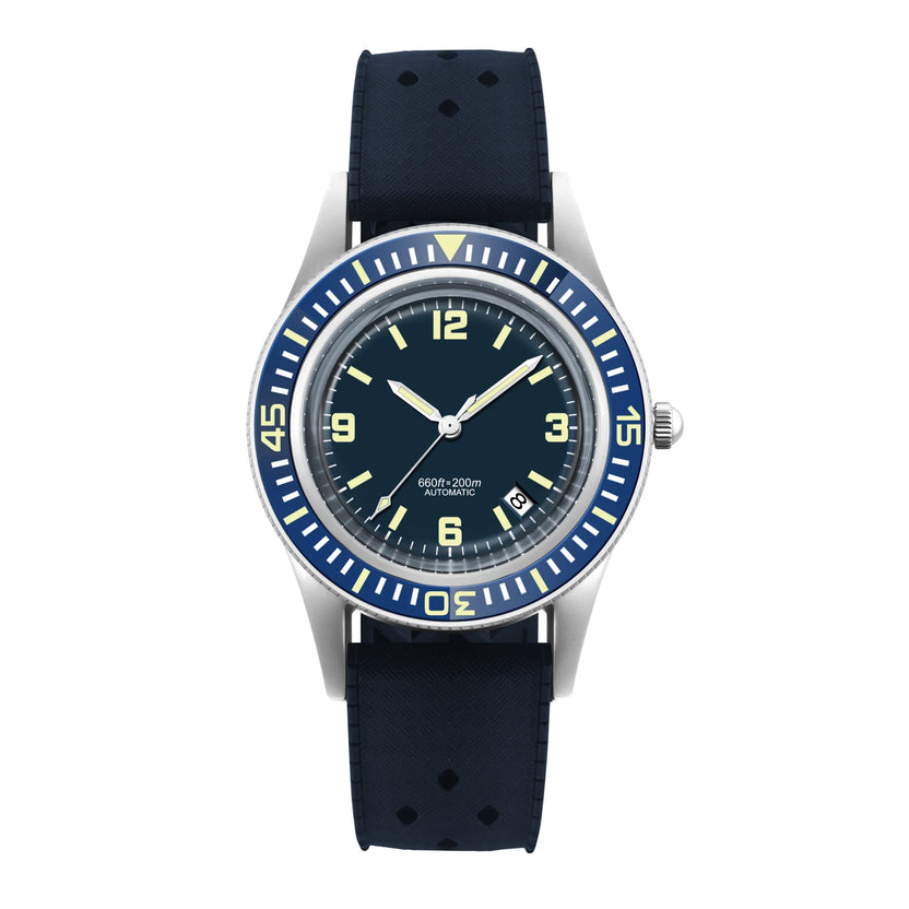 Zegarek nurkowy CORGEUT 50-Fathoms WD50F, mechanizm automatyczny NH35, 40 mm, męski, luminescencyjny, wodoszczelność 200 m, szafirowe szkło, styl vintage